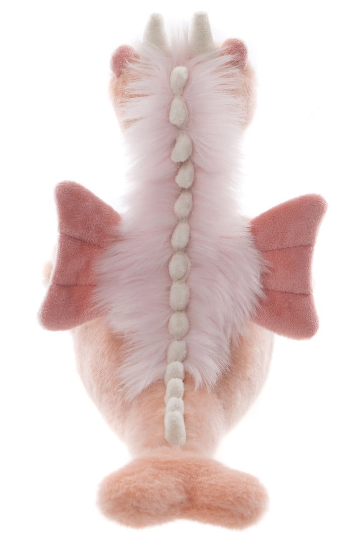 Hearts dragon plush by Charlie Bears back view with wings and spine detail