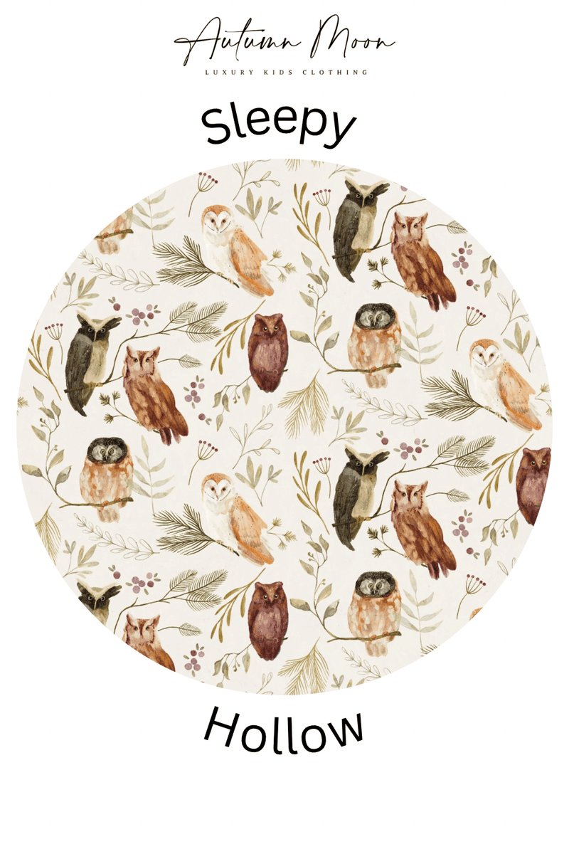 Sleepy Hollow Bamboo headband owls
