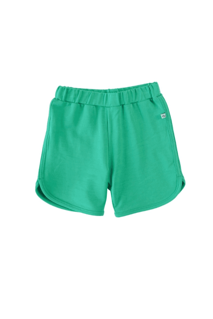 French Terry Kids Shorts - Lagoon Green