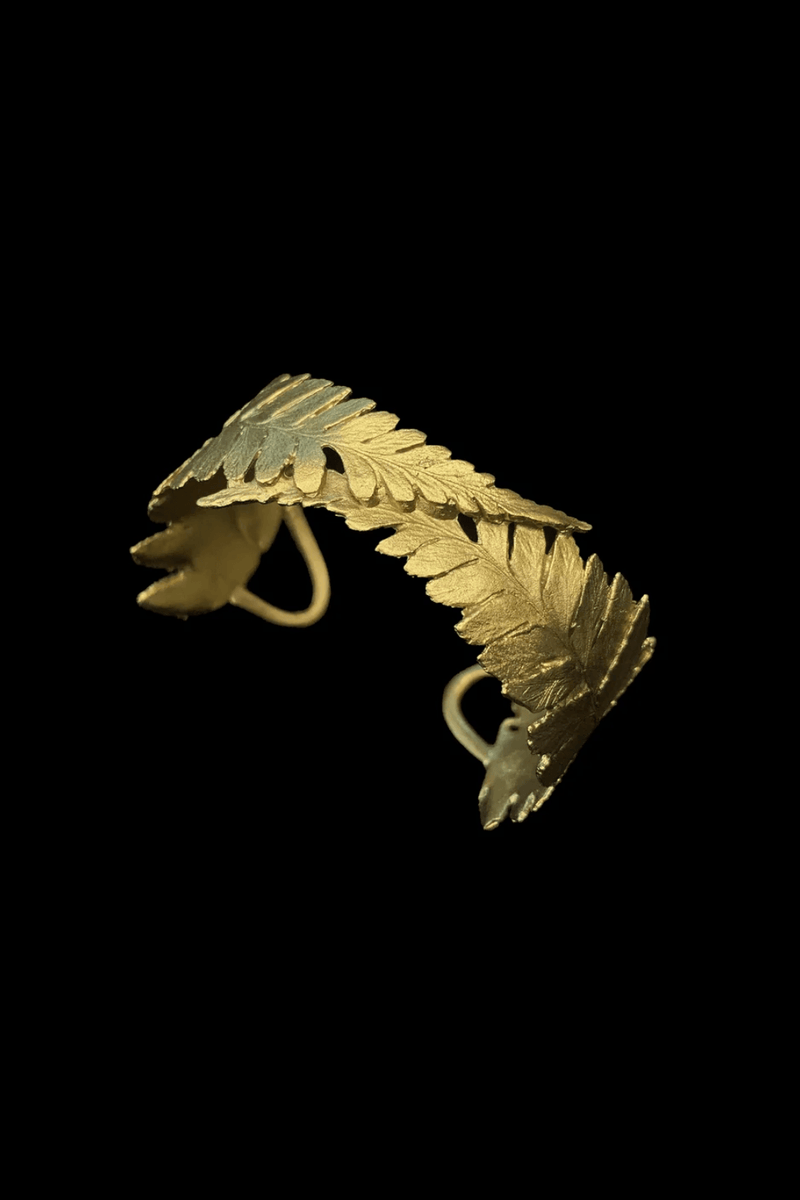 Botanical bronce fern cuff bracelet by Michael Michaud