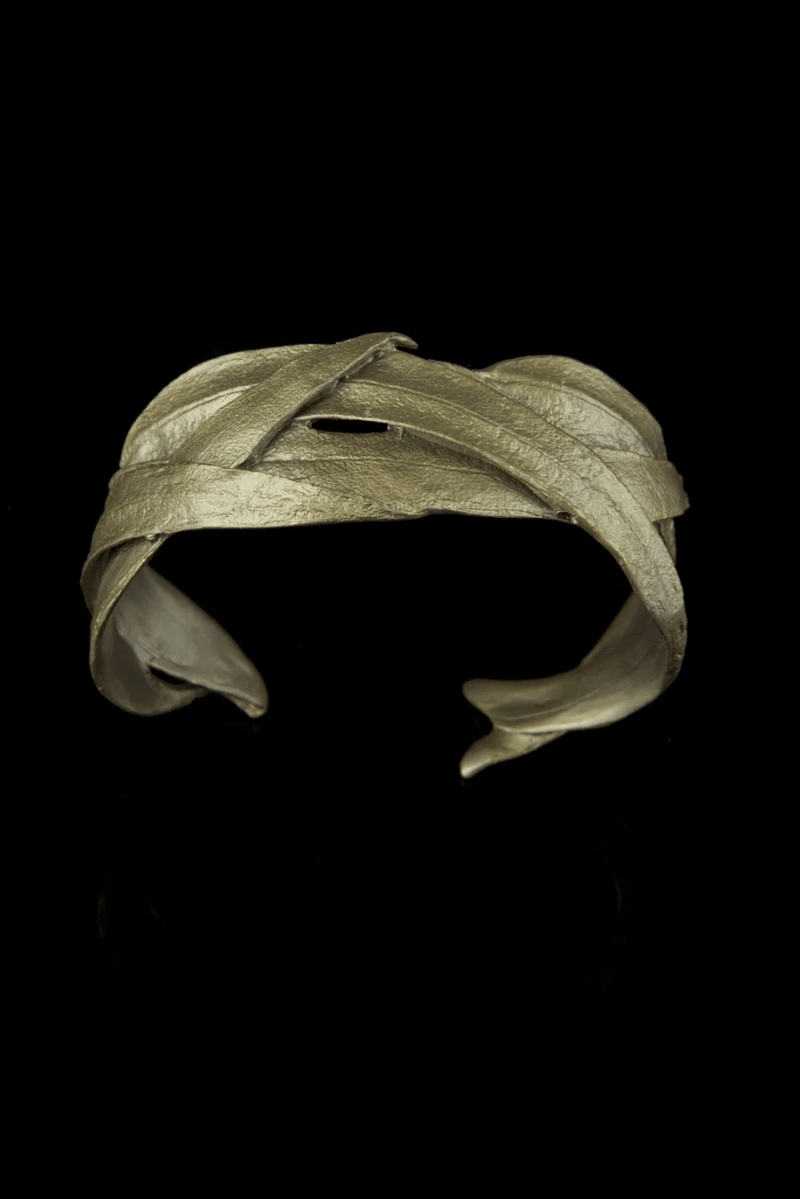 Michael Michaud bronze sage leaf cuff bracelet