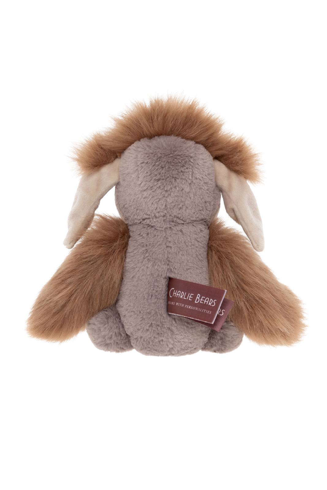 Pebble ogre plush toy front view on white background Charlie Bears mythical creature