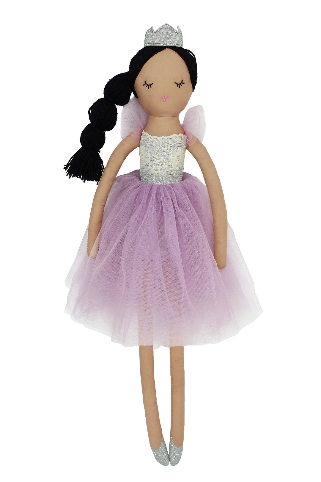 Princess Violette Doll by Mon Ami wearing lavender tulle dress and silver crown
