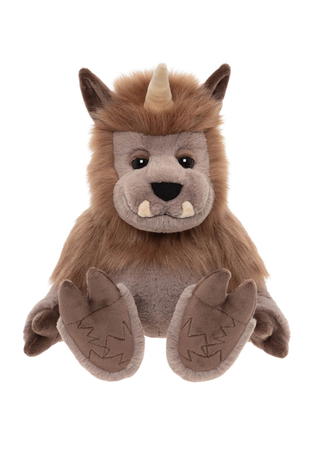 Quarry Charlie Bears ogre plush toy on white background front view