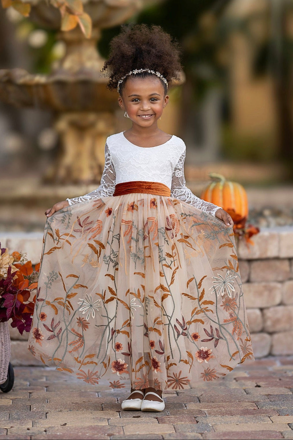 champagne flower dress Seraphine