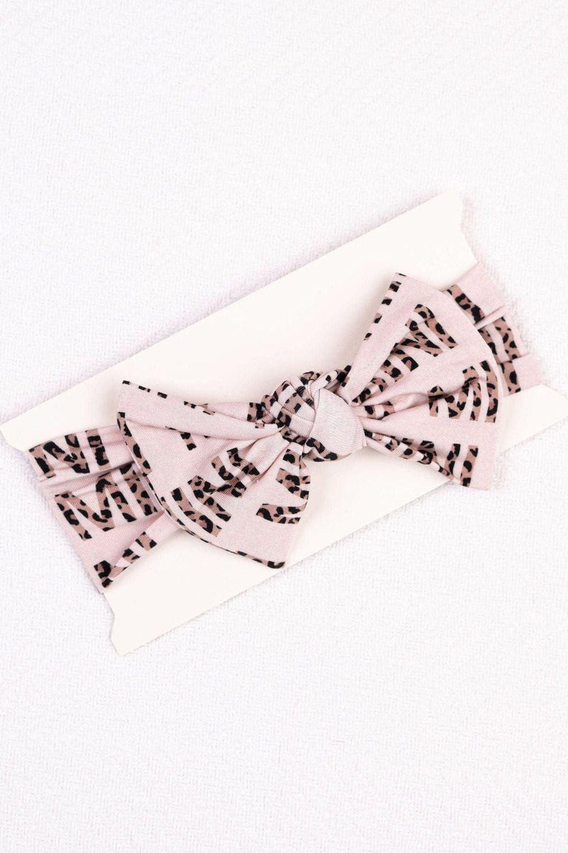 "Mini" Leopard Bamboo Knotted Headband