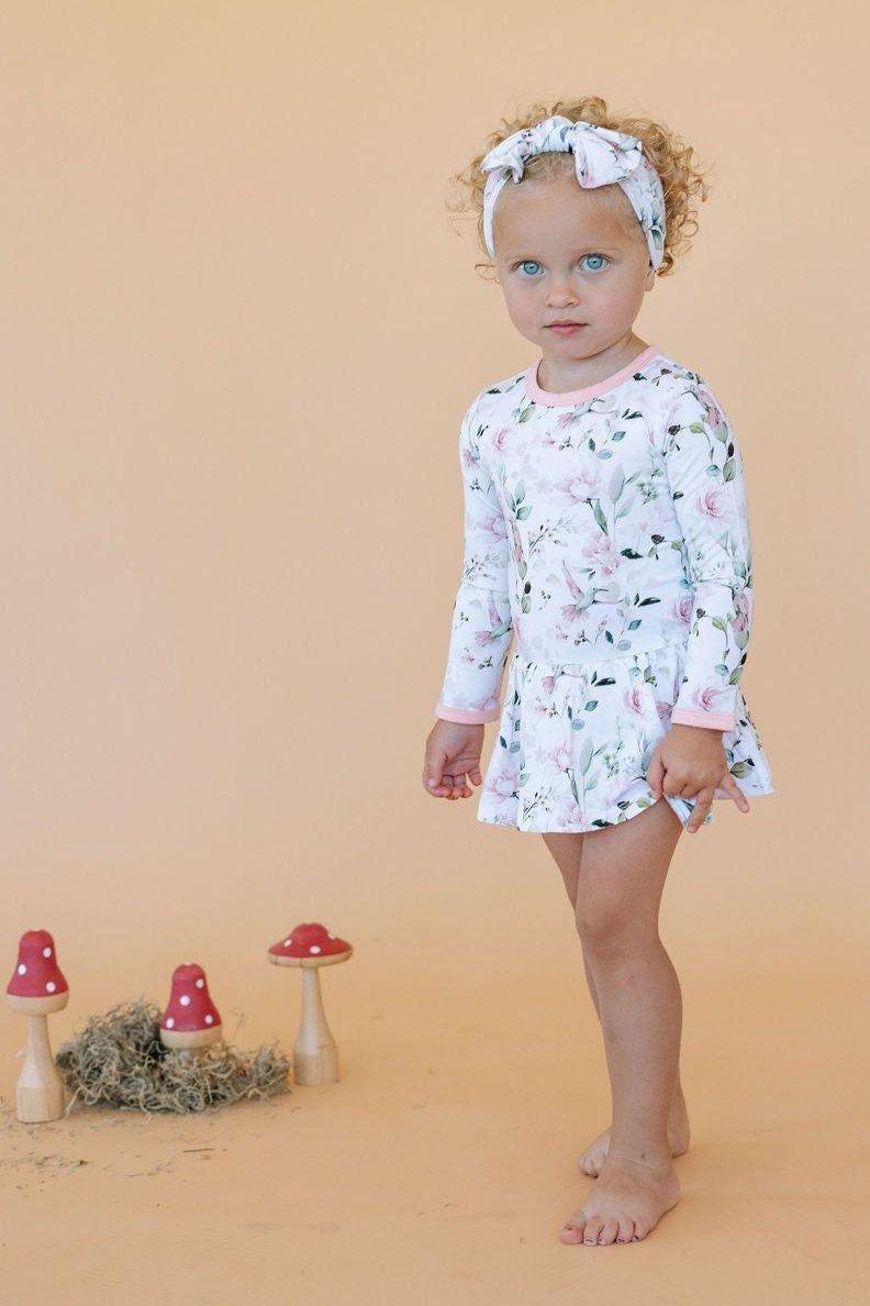 Hummingbird Bamboo Skirted Bodysuit