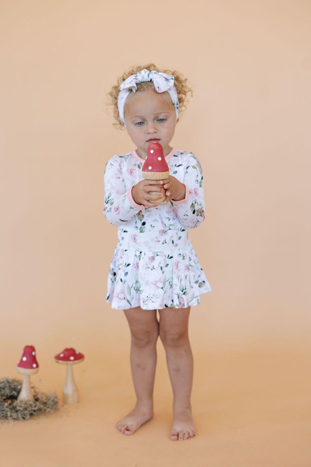 Hummingbird Bamboo Skirted Bodysuit