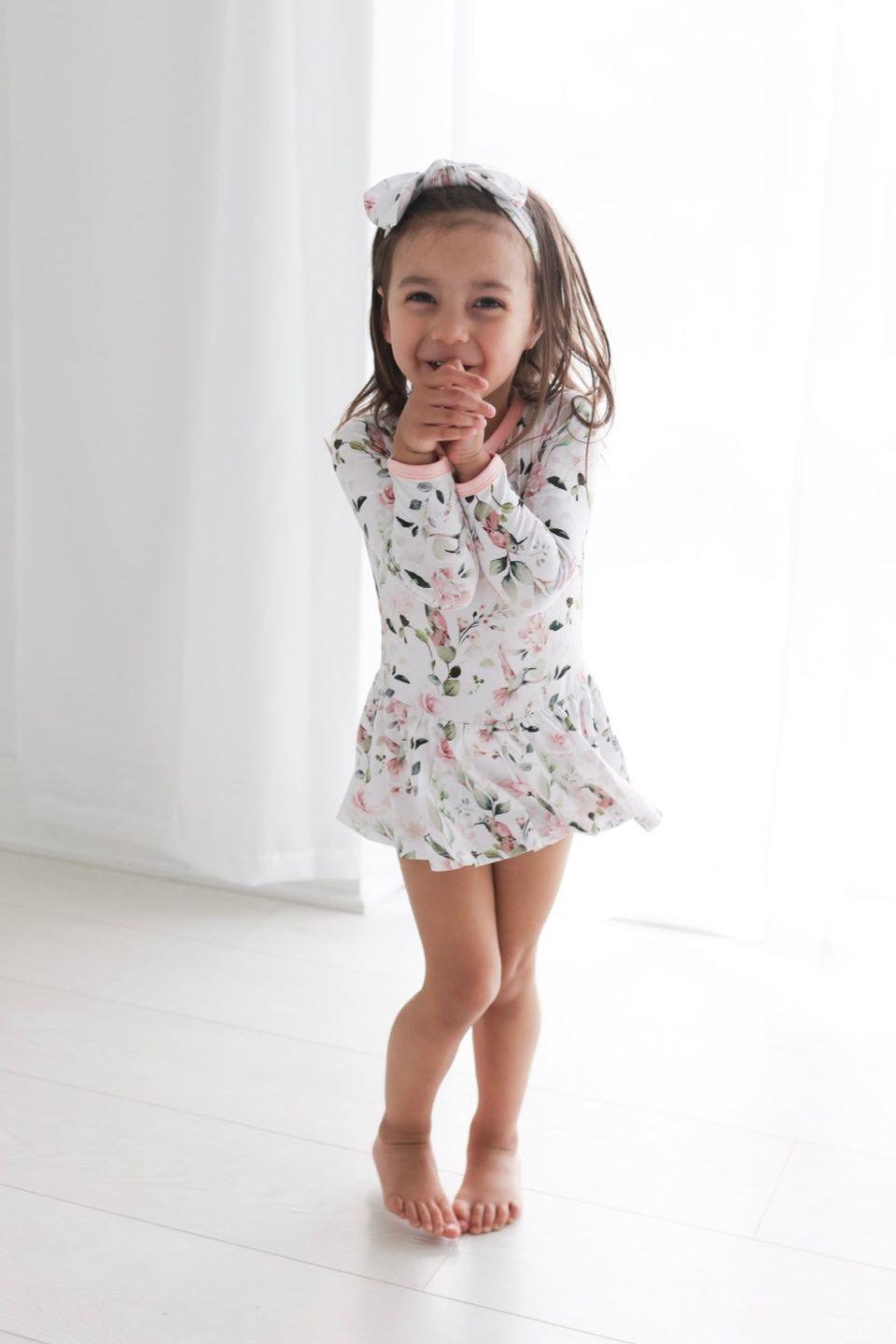 Hummingbird Bamboo Skirted Bodysuit