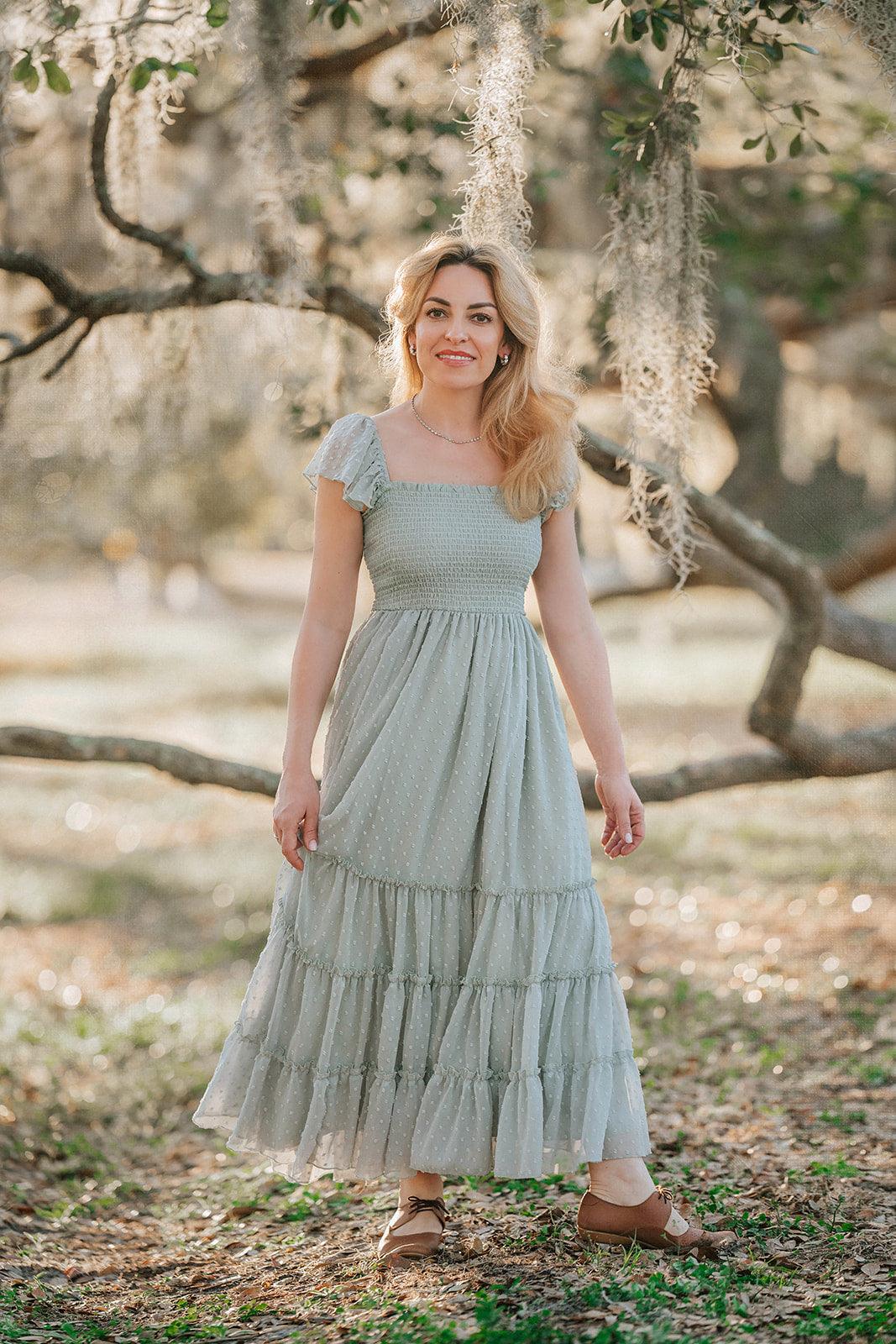 Bay Leaf Women's Swiss Dot Heirloom Dress