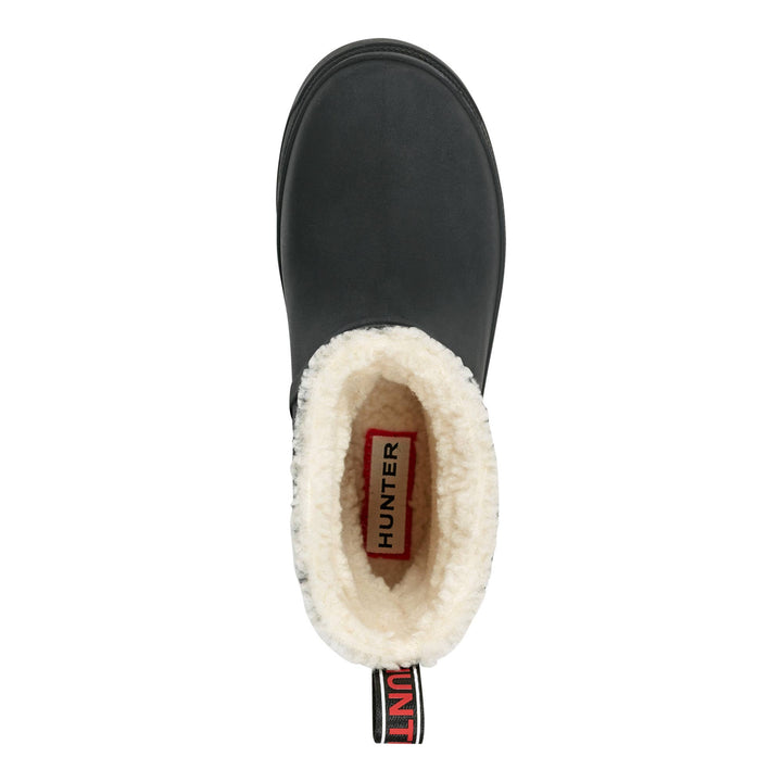 Hunter boots Gracey big kids black insulated boots with fleece lining