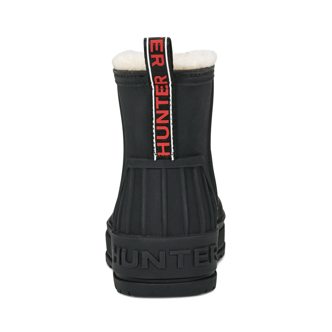 Hunter boots Gracey black big kids rain boots with rear pull tab