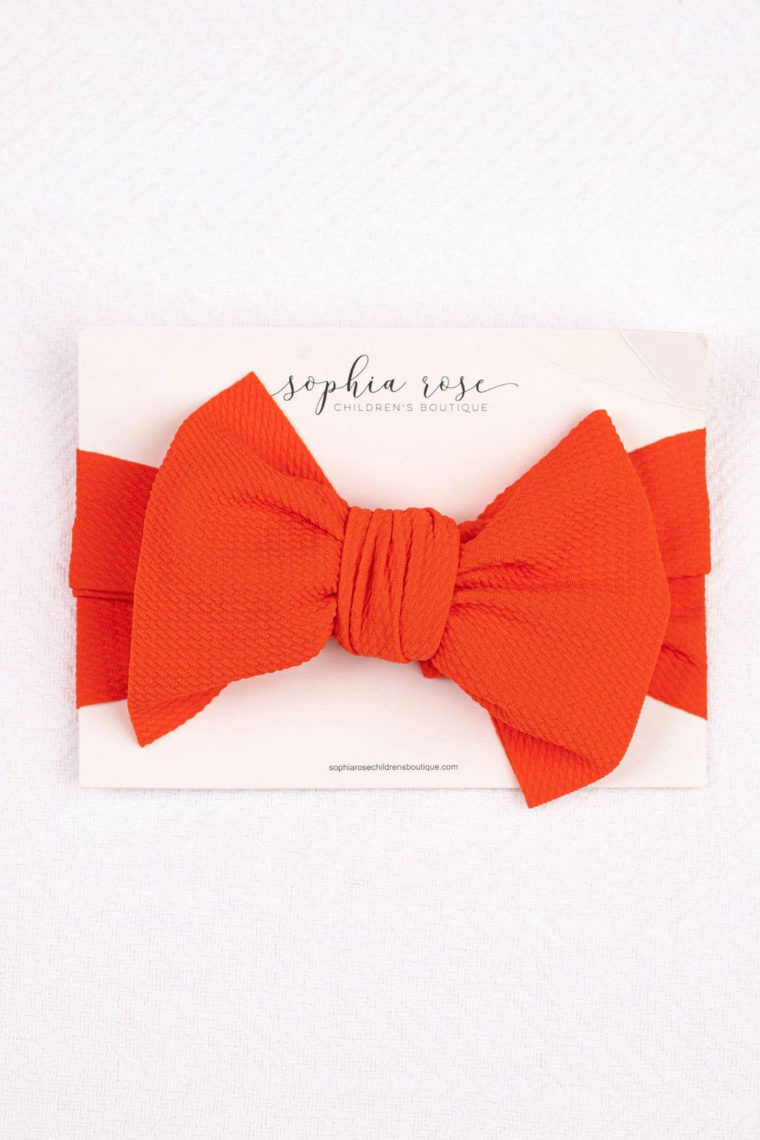 Burnt Orange Hair Bow Headband For Babies And Toddlers