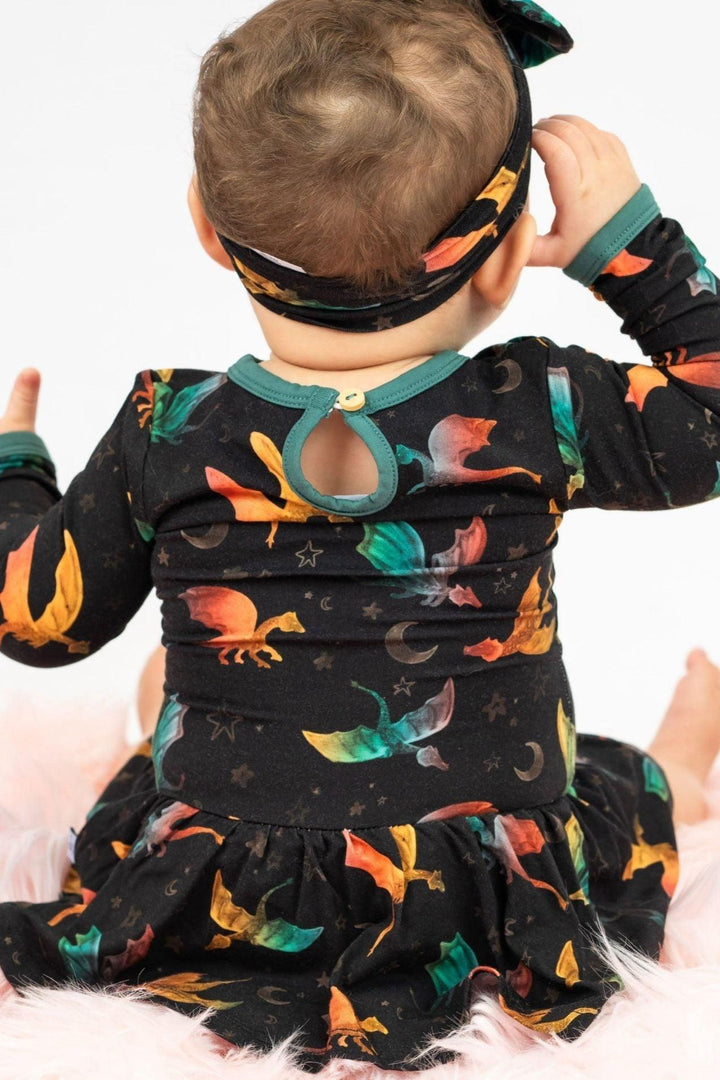 Dreamy Dragons - Skirted Bamboo Bodysuit Dress