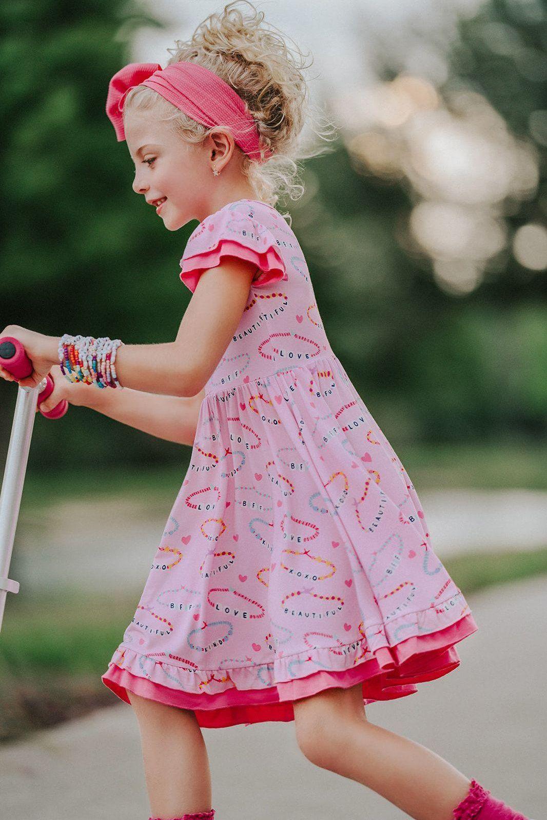 pink twirl dress Pink Petunia Twirl Dress For Girls & Toddlers