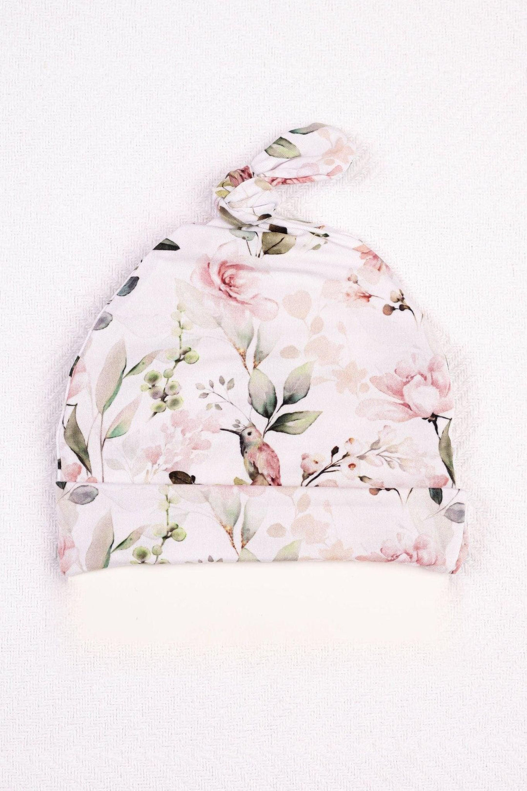 Hummingbird Print Bamboo Knotted Hat for Babies