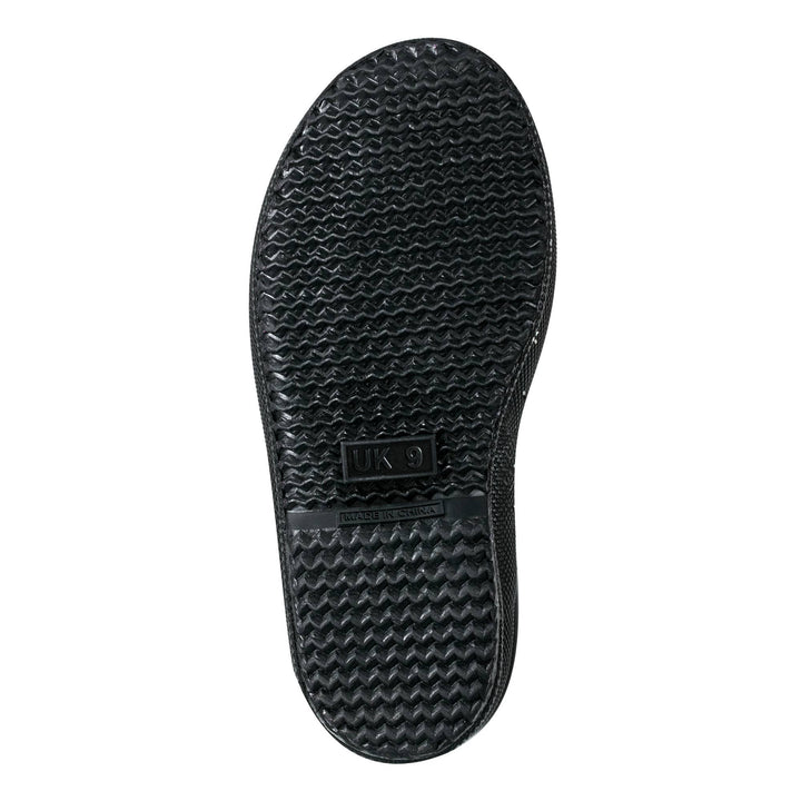 Hunter Kids First Giant Glitter black rain boot outsole view