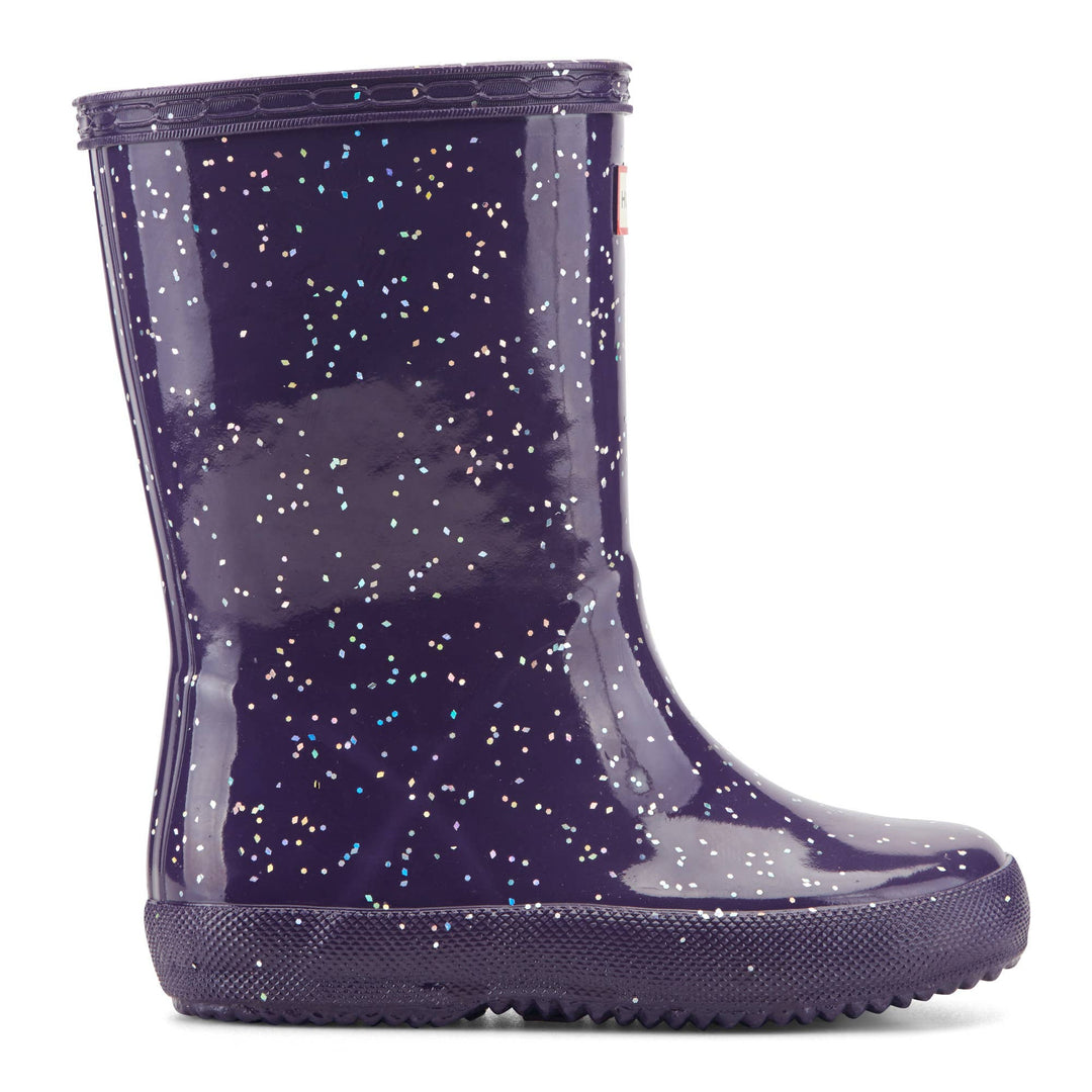 Hunter Boots Kids First Giant Glitter – Dark Purple