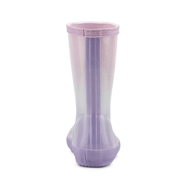 Hunter Kids First Starcloud ombre rain boot top view showing textile lining