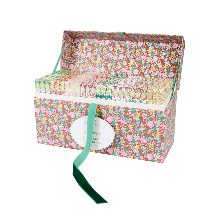 Meri Meri x Liberty Advent Calendar gifts including stationery ornaments ribbons and accessories