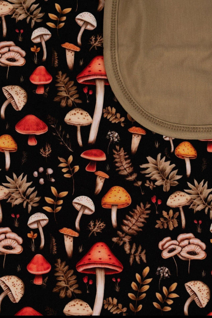 Mushroom Print Bamboo Blanket 50x50