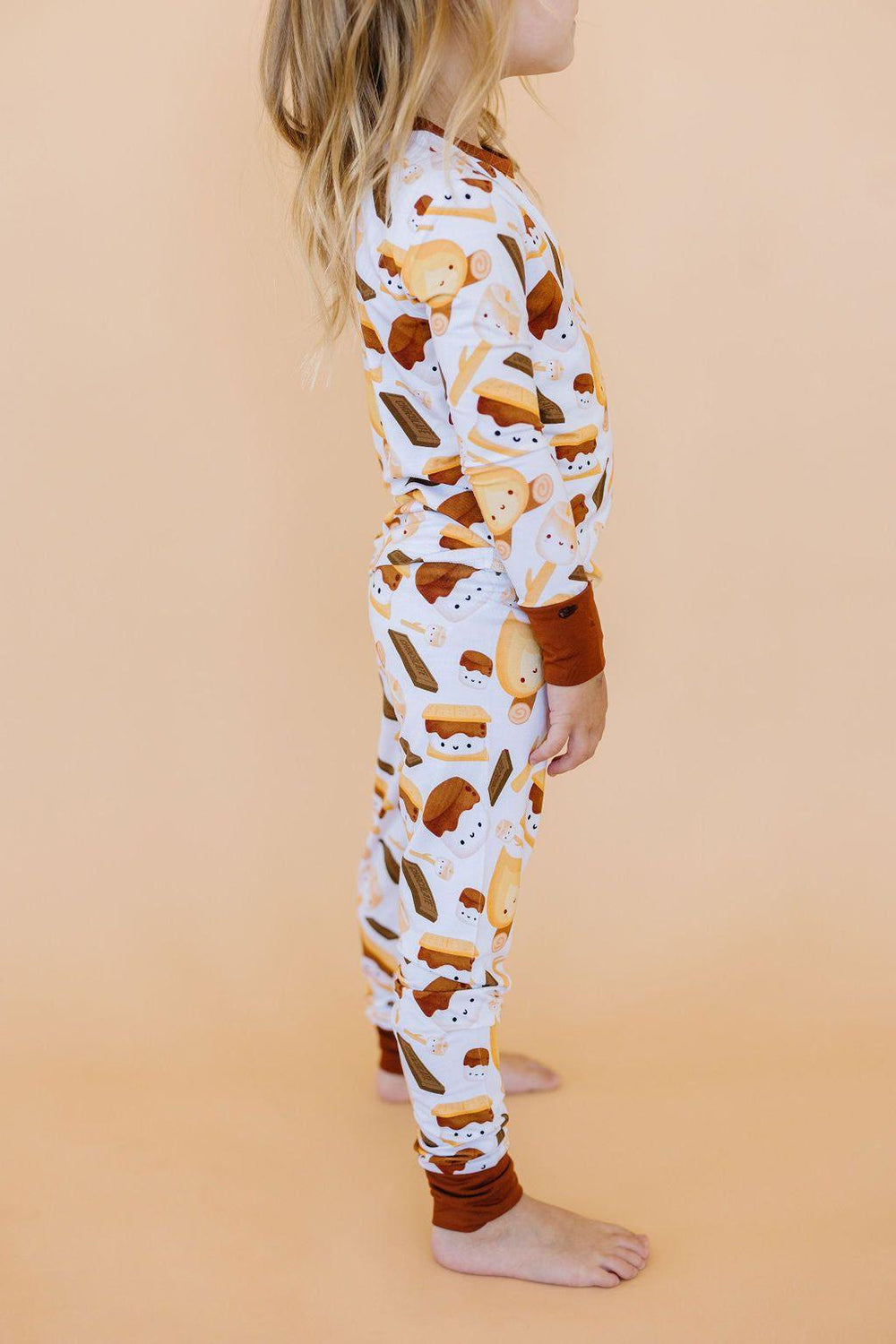 S'mores Print Bamboo Kids Pajama Set - Two Piece