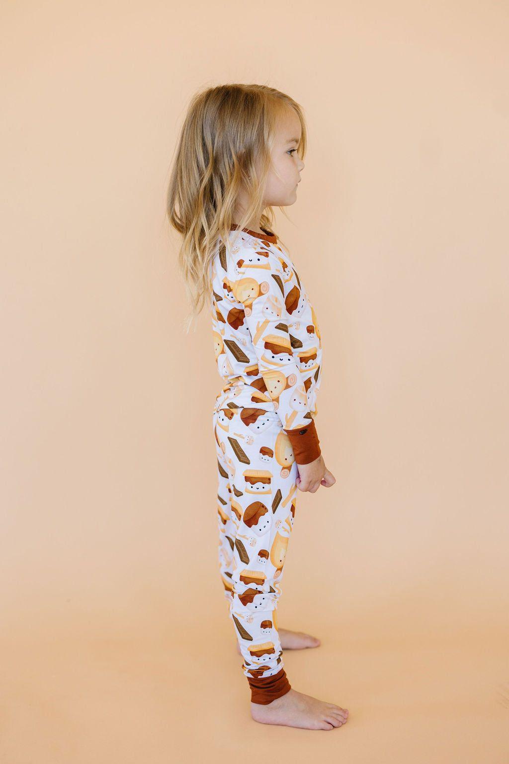 S'mores Print Bamboo Kids Pajama Set - Two Piece