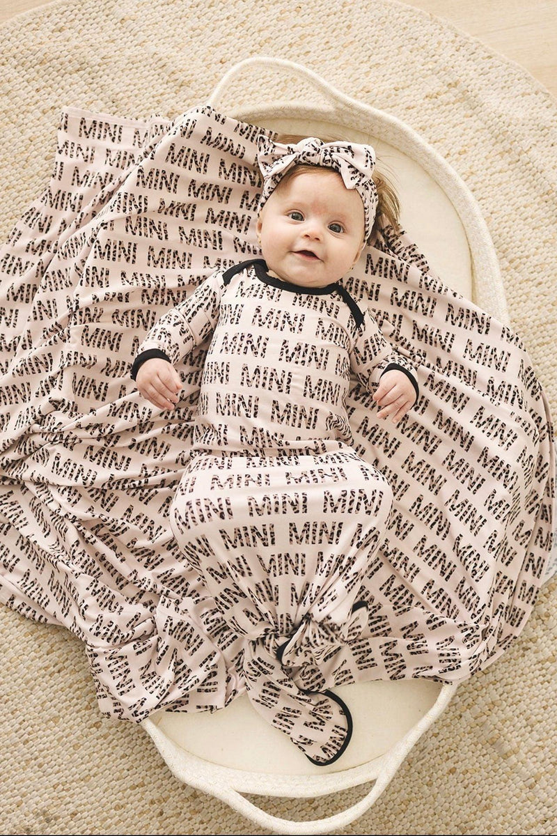"Mini" Leopard Newborn Bamboo Knotted Gown