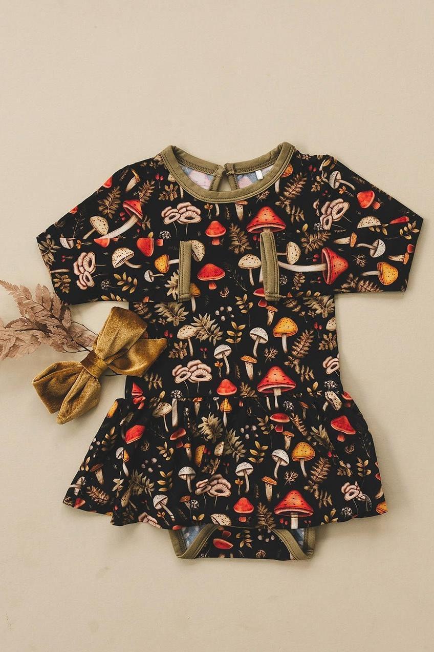 Toadstool Tales Bamboo Bodysuit Dress for Babies & Toddlers