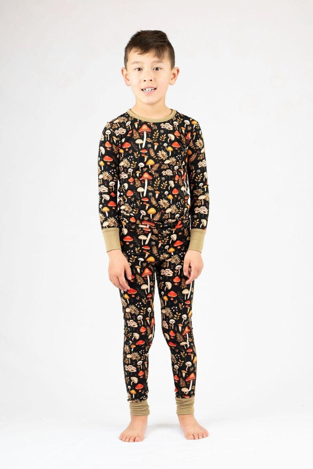 Toadstool Tales Kids' Two-Piece Mushroom Bamboo Pajamas