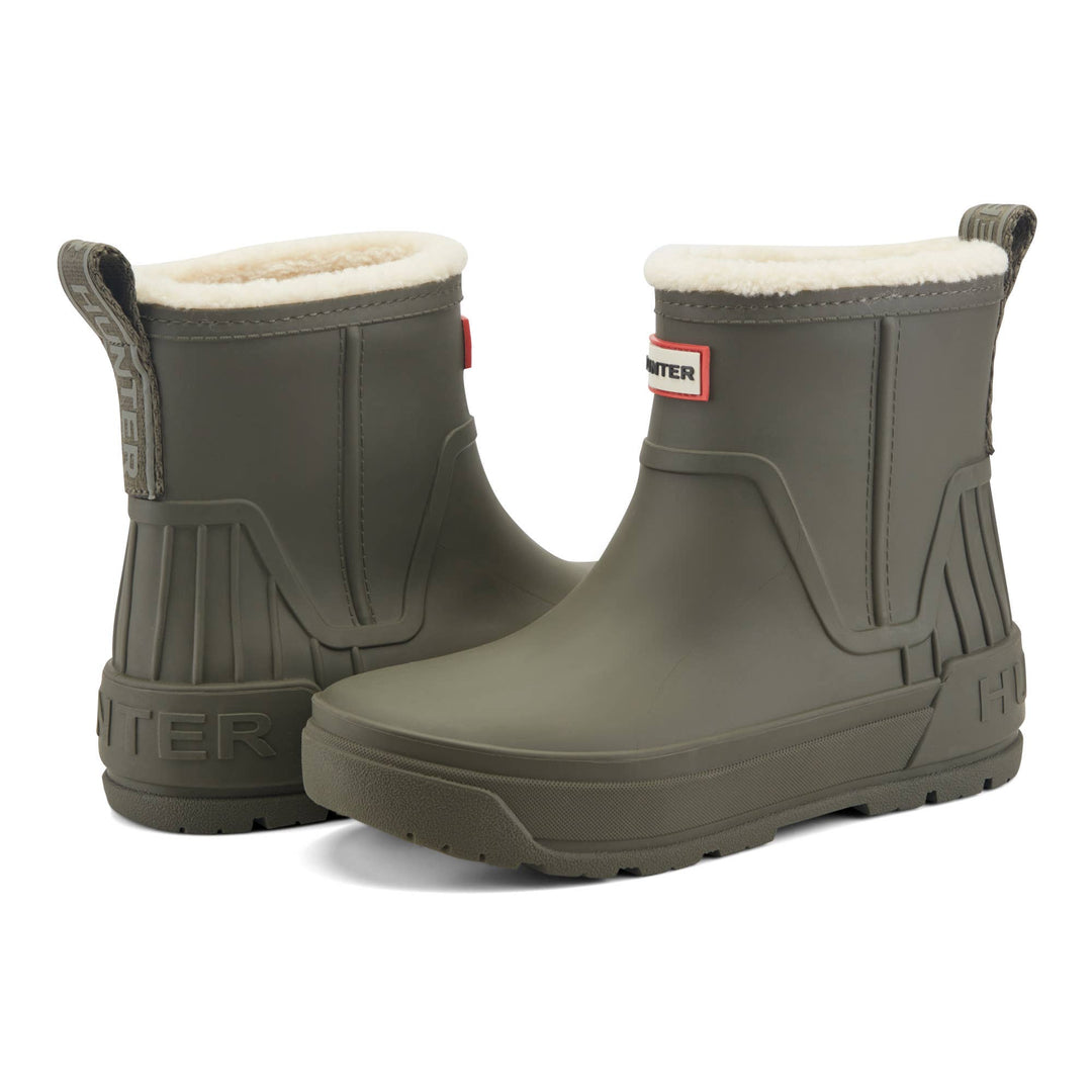 Hunter  Boots Women’s Willa olive green lightweight insulated waterproof bootie 