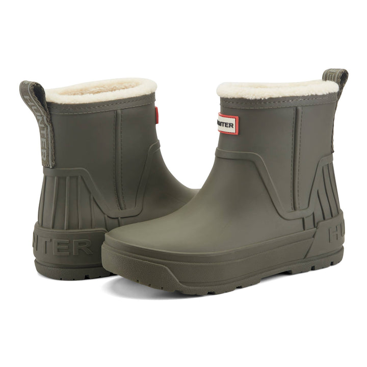 Hunter  Boots Women’s Willa olive green lightweight insulated waterproof bootie 