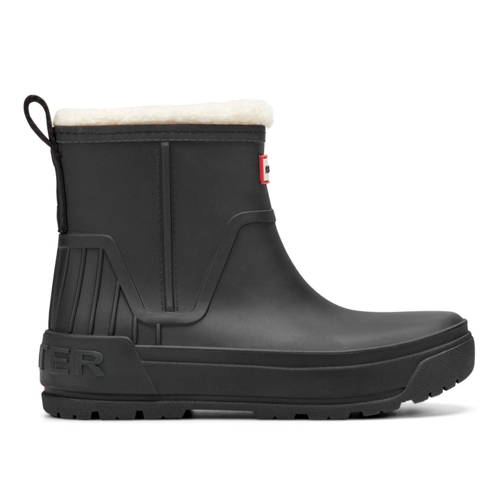 Hunter Boots Women’s Willa black lightweight insulated waterproof bootie side view