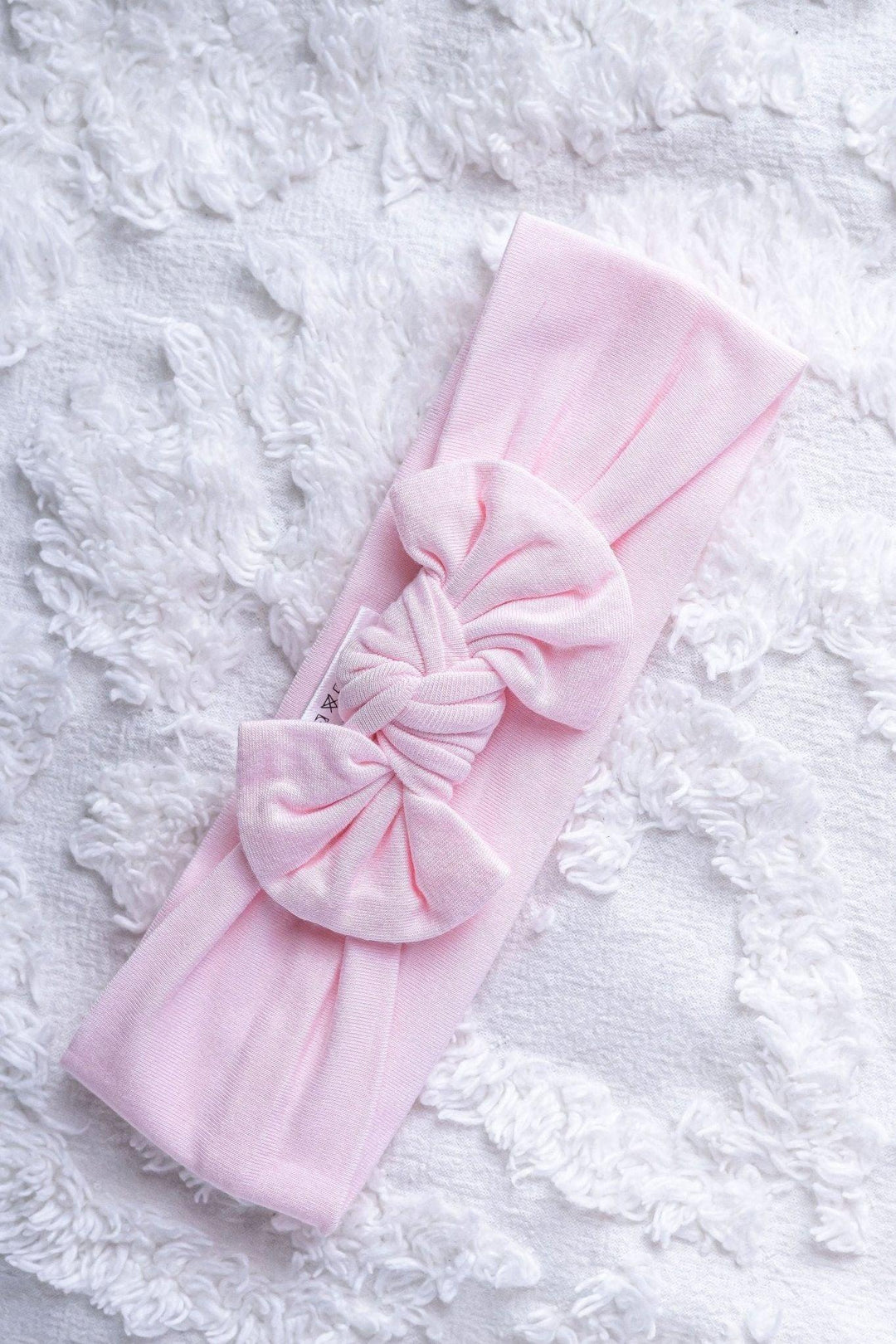 Baby Pink Stretchy Bamboo Knotted Headband