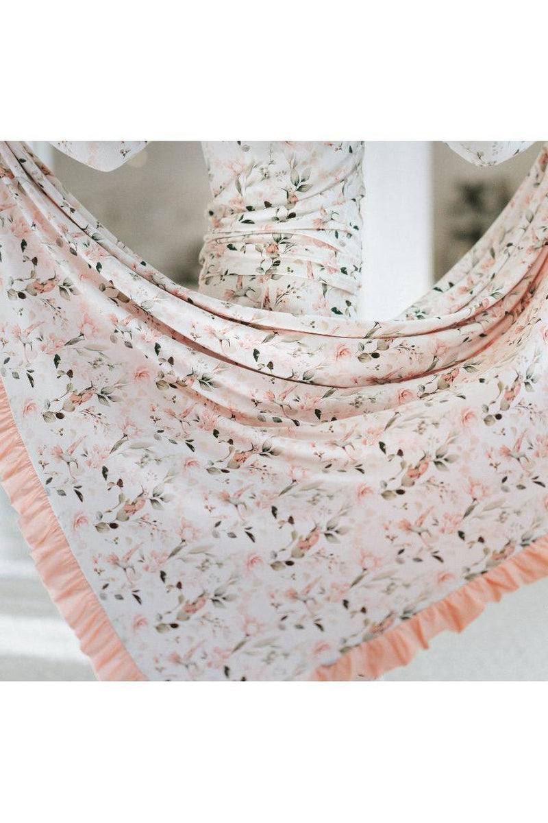 Hummingbird Bamboo Ruffled Blanket