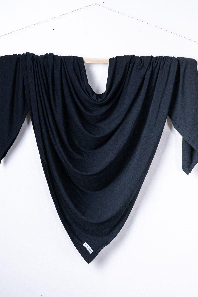 Black Newborn Bamboo Swaddle Blanket