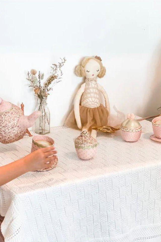Children's Stuffed Floral Tea Set