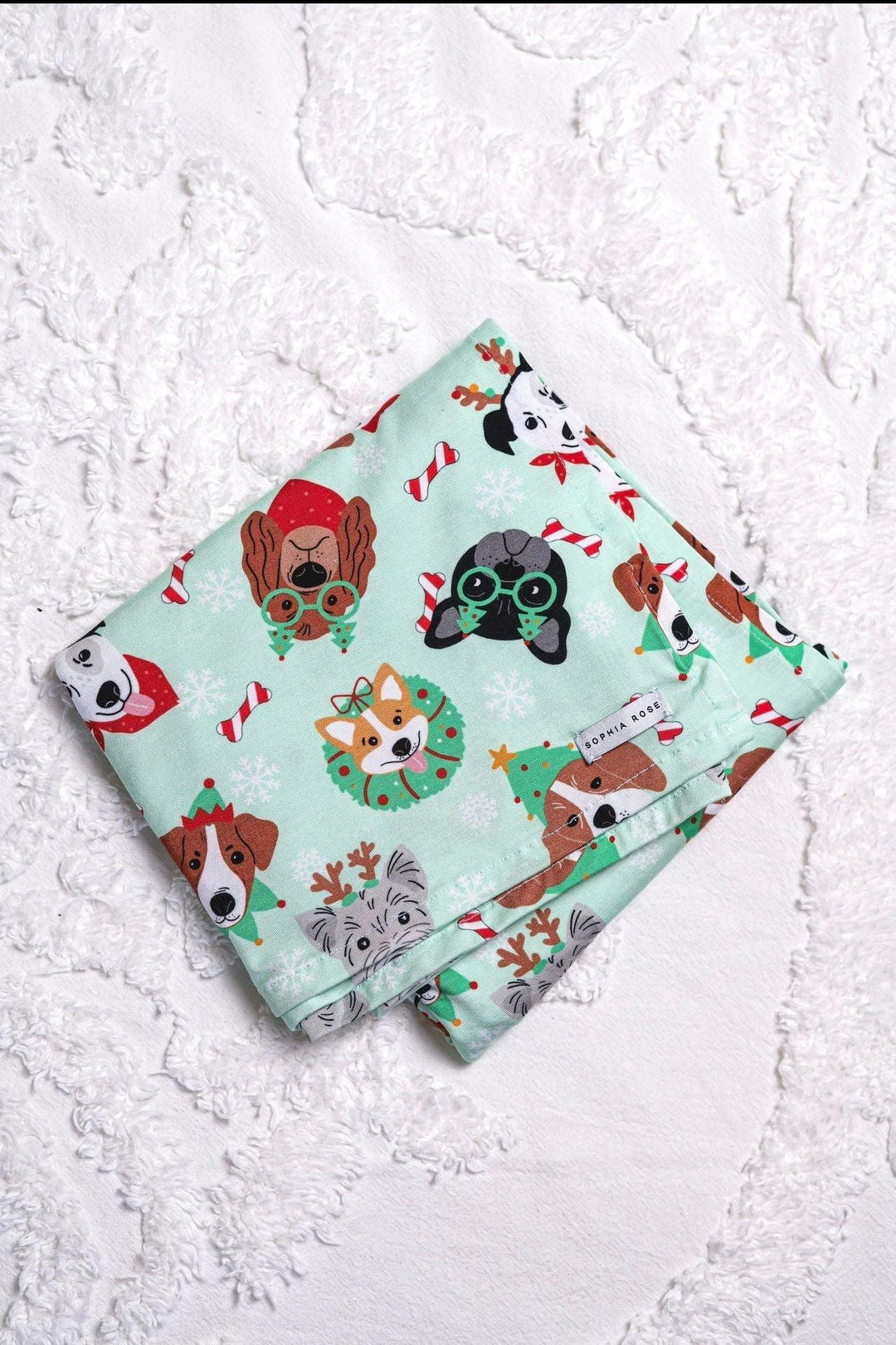 Christmas Dogs Bamboo Swaddle Blanket