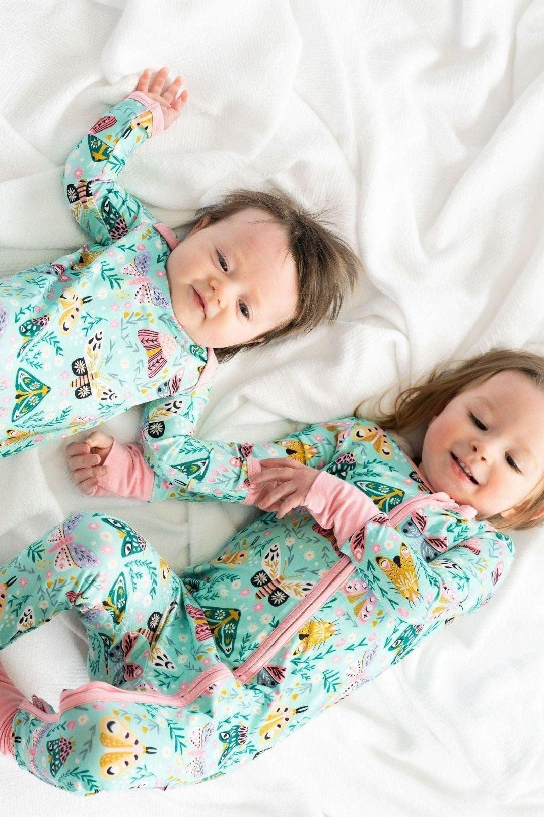 Vibrant Moth Newborn Knotted Gown