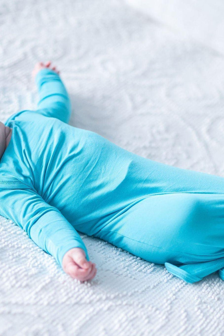 Aqua Blue Newborn Knotted Gown