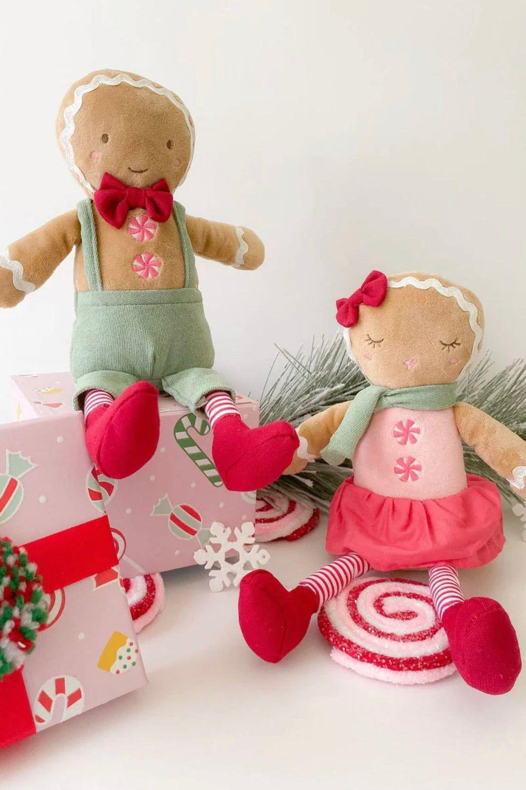 Gingerbread Girl Plush Doll Stocking Stuffer Gift for Children