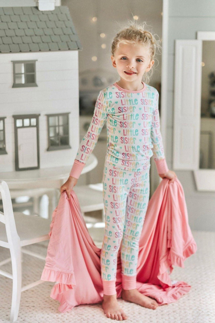 2-Piece Bamboo PJs for Little Sisters