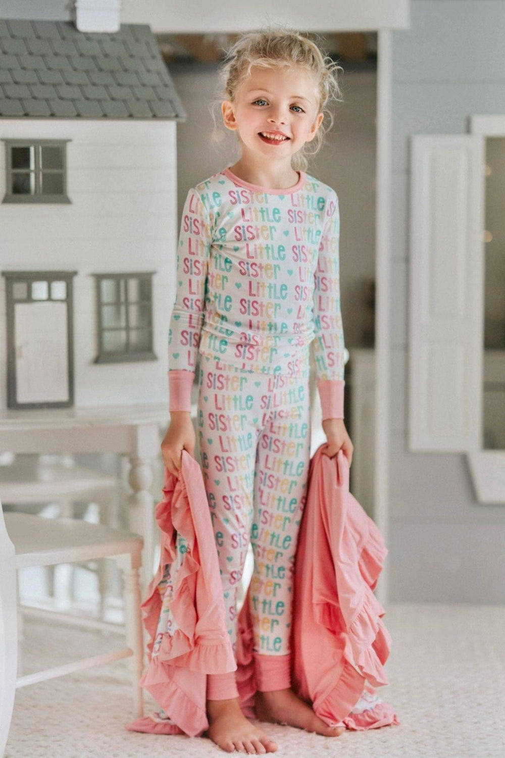 2-Piece Bamboo PJs for Little Sisters