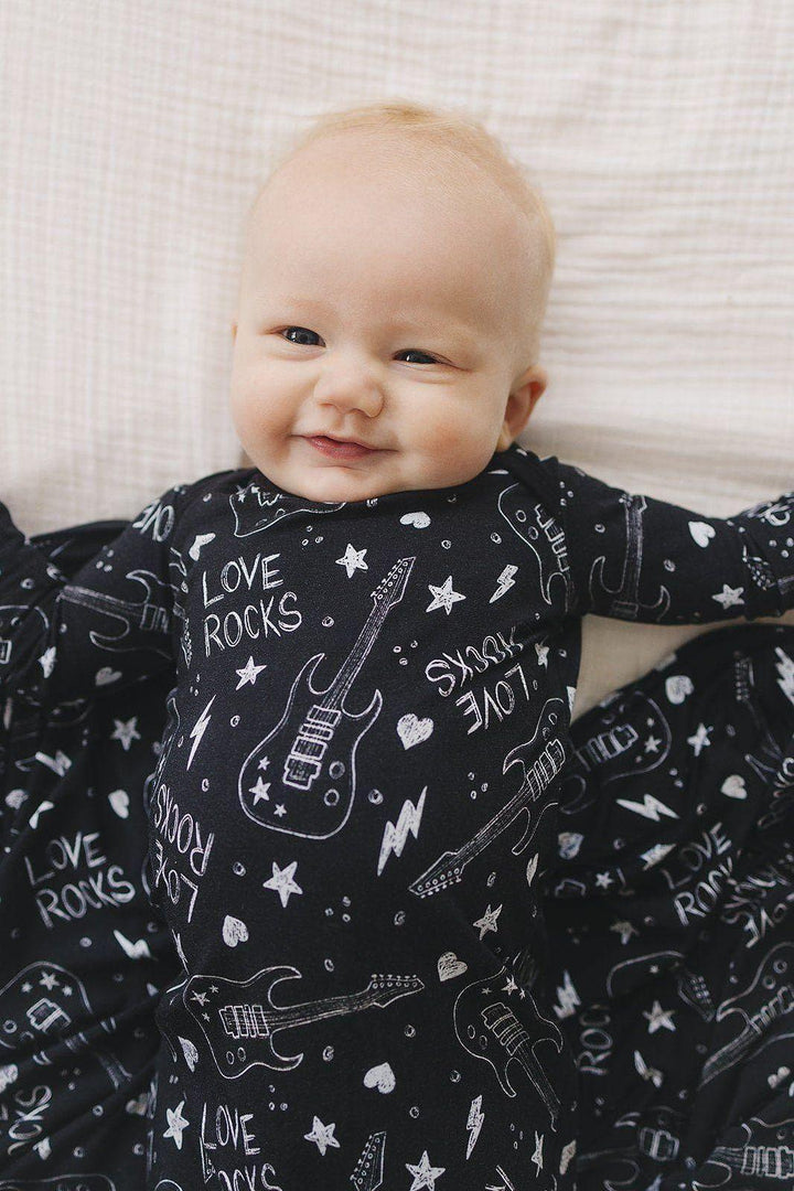 Love Rocks Newborn Bamboo Knotted Gown