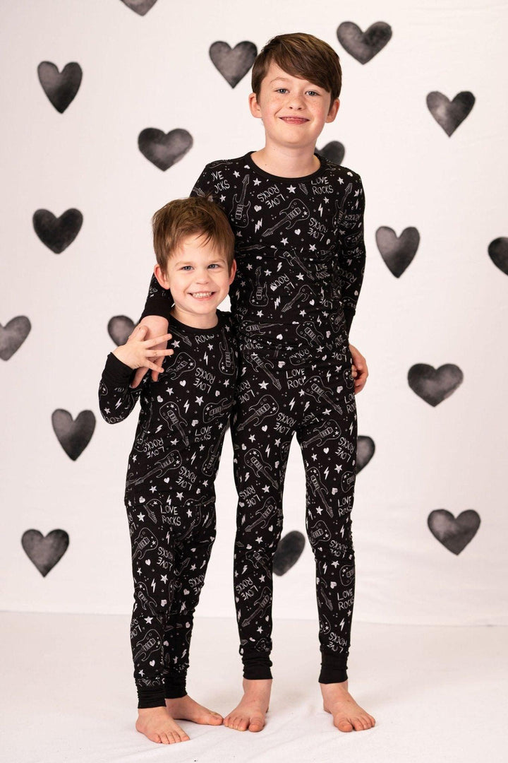 Love Rocks Bamboo Two-Piece Kids Pajamas