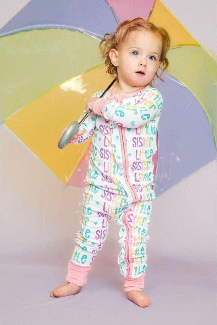 Little Sister Bamboo One-Piece Zipper Pajamas