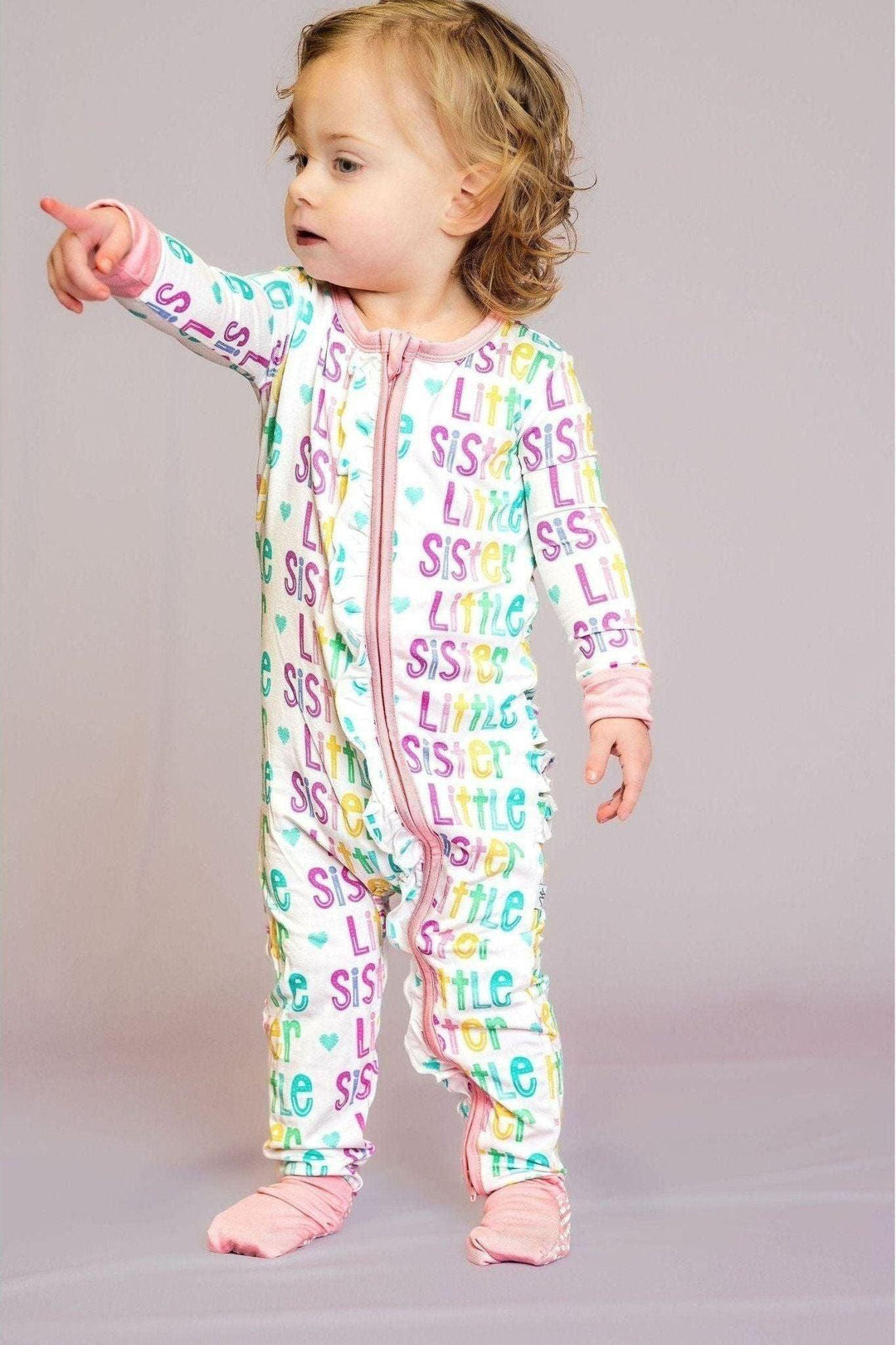 Little Sister Bamboo One-Piece Zipper Pajamas