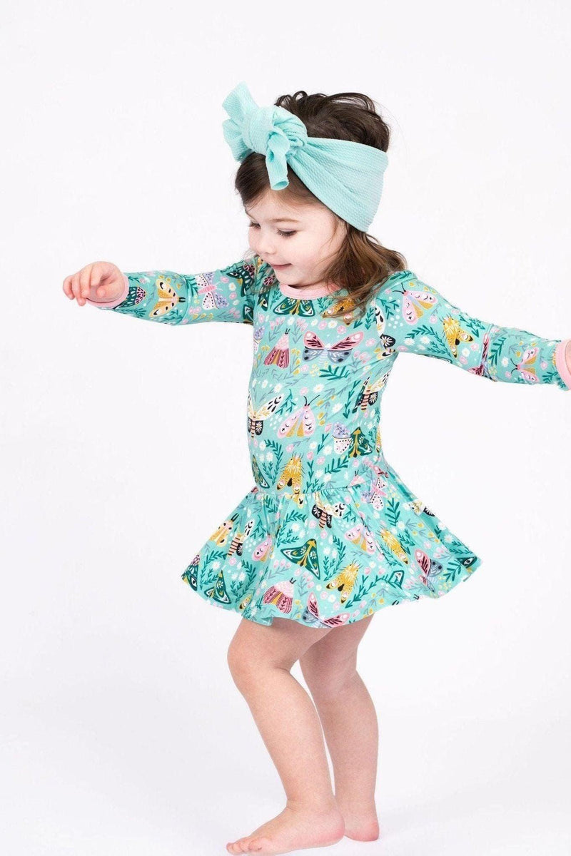 Vibrant Moth Bamboo Skirted Bodysuit