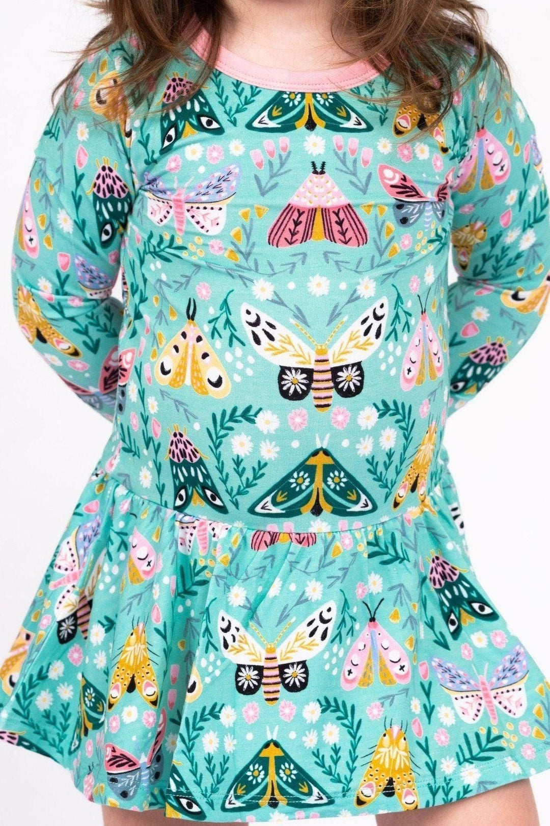 Vibrant Moth Bamboo Skirted Bodysuit