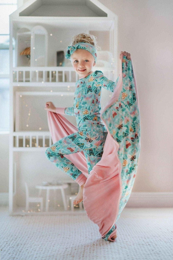 Vibrant Moth Kids' Bamboo Two-Piece Pajama Set